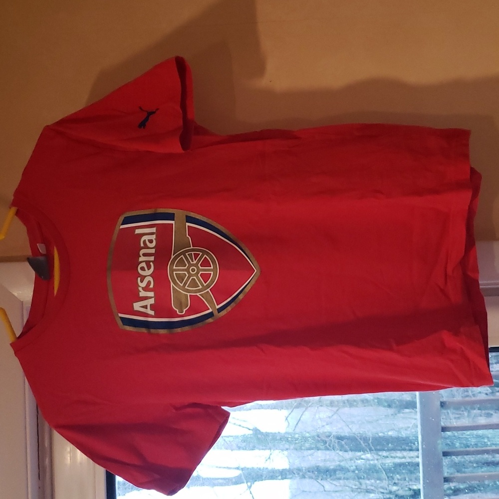 Arsenal Soccer Tee Medium Red Futbol Gunners Cotton